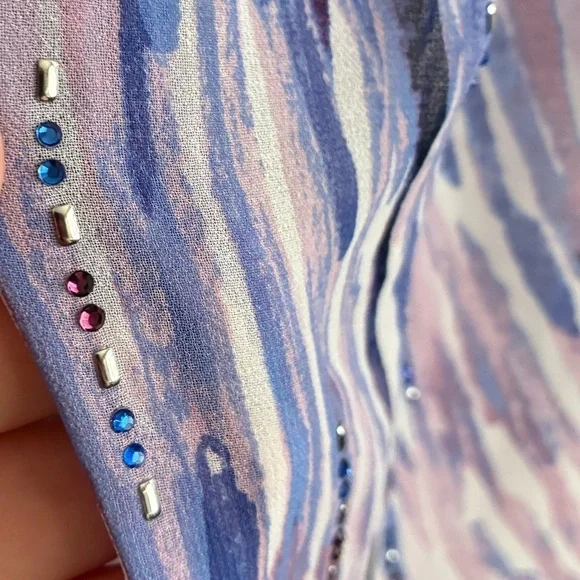 White House Black Market Backless Purple and Pink Dress S - Picture 6 of 12